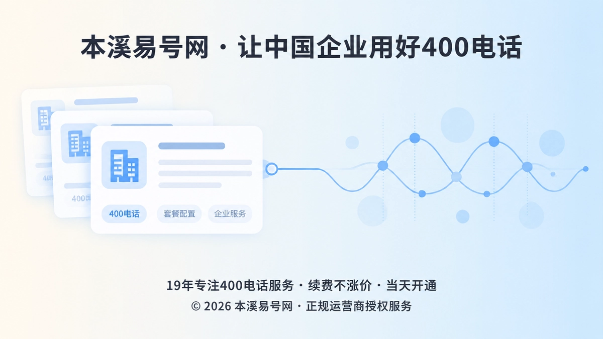 2026年本溪企业400电话套餐解析：把通信预算变成经营配置
